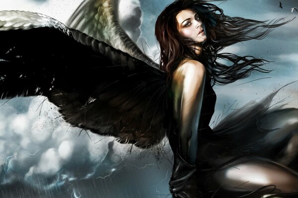 Fantasy, angel girl is a mythical creature