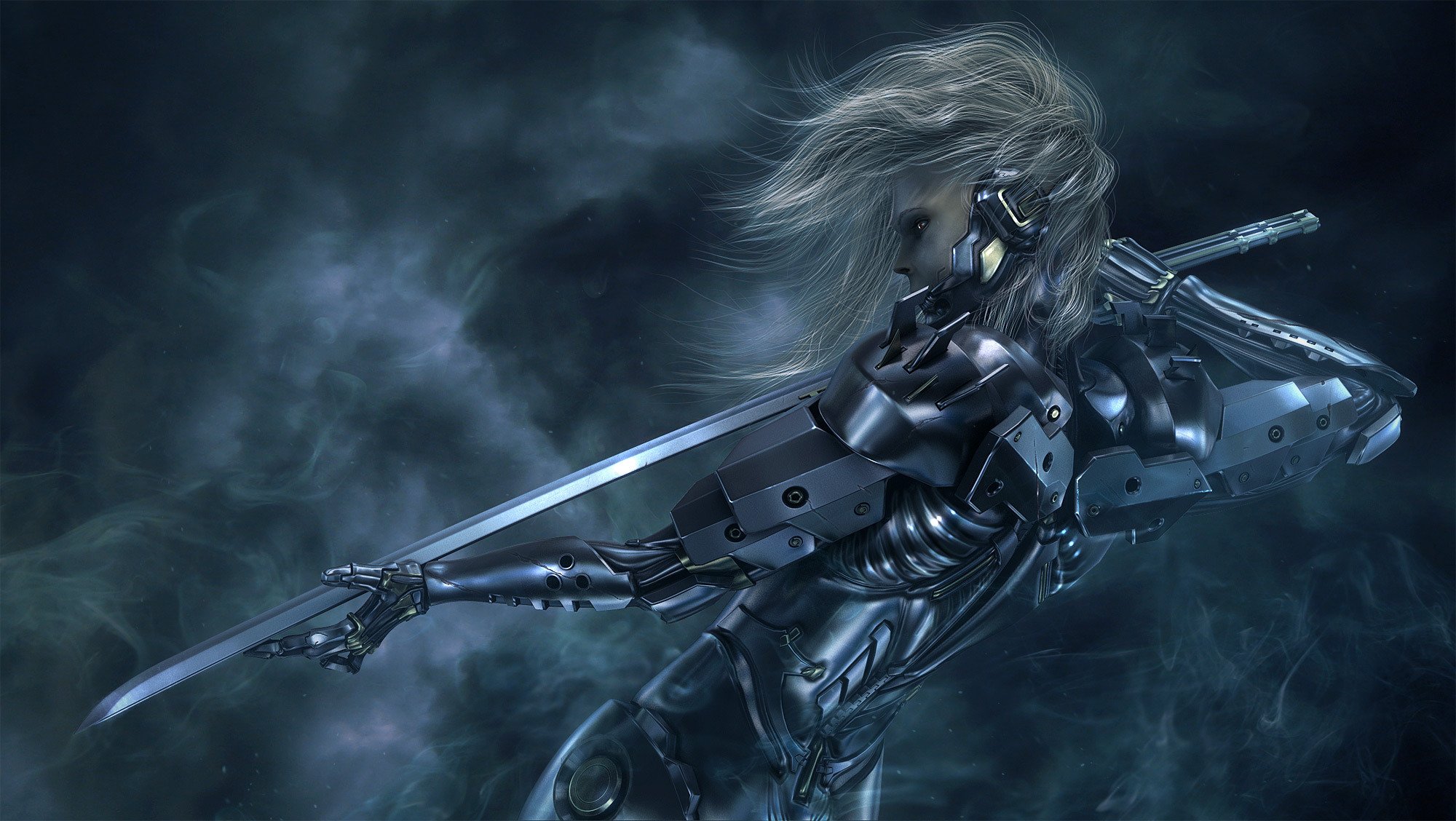 metal gear solid ragazza cyborg spada katana