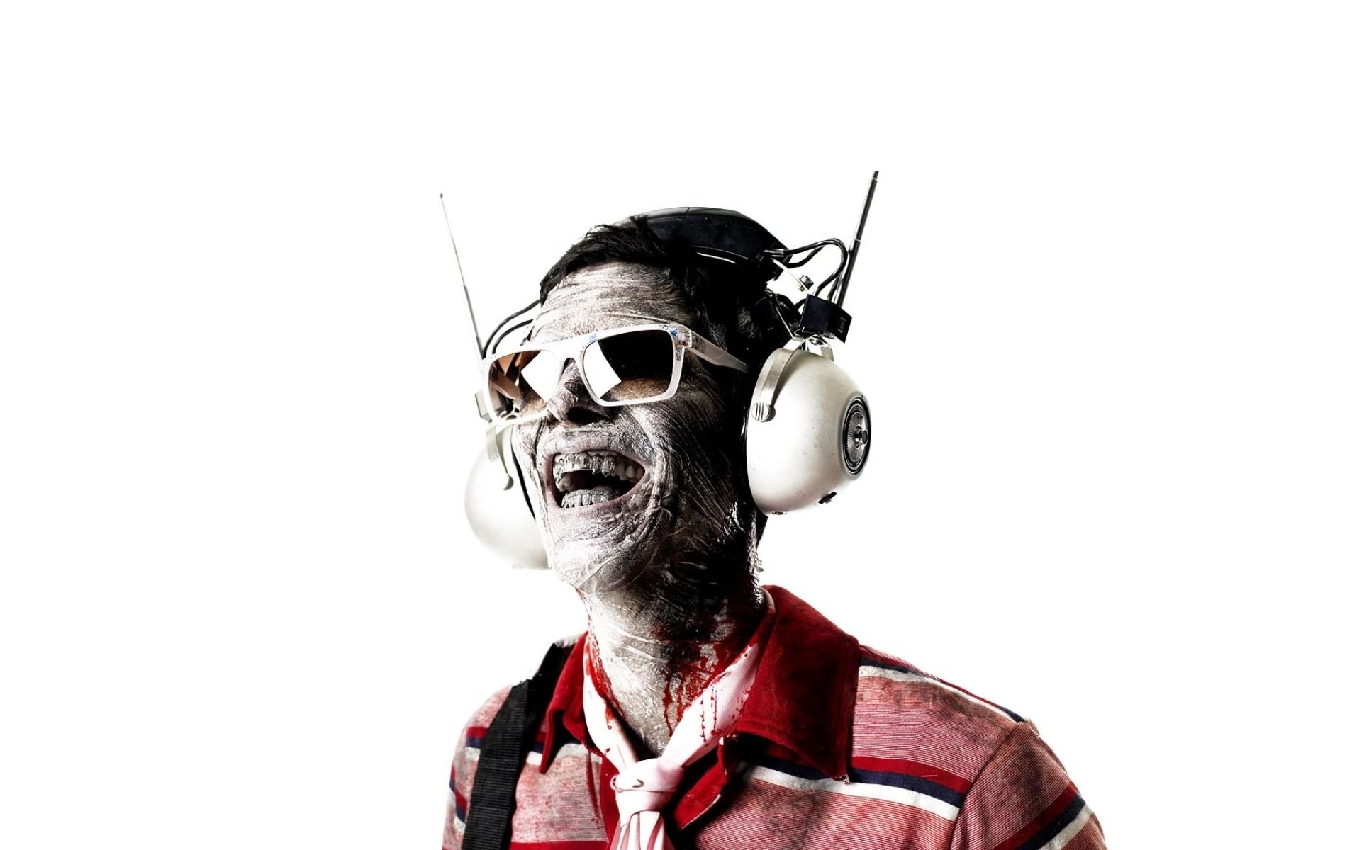 headphones emotions sunglasses teeth glamurnenko