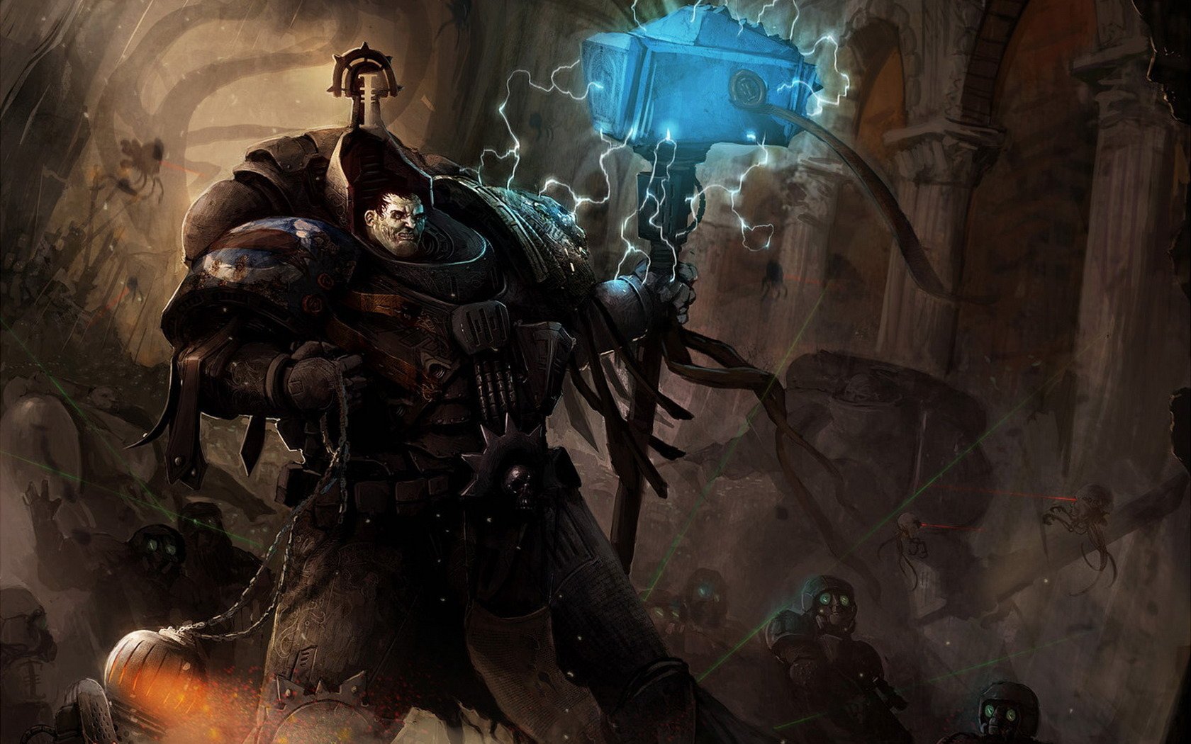 warhammer 40k comandante martillo combatientes