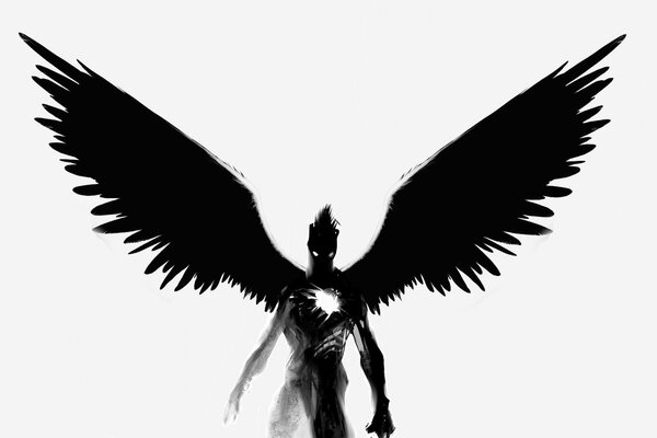 Демон с чёрными крыльями без сердца и души