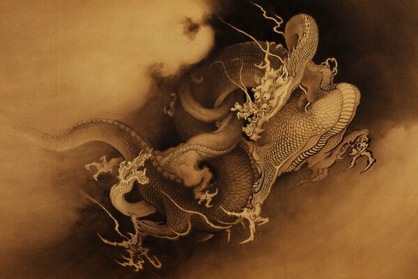 Kunst im chinesischen Stil: Drache