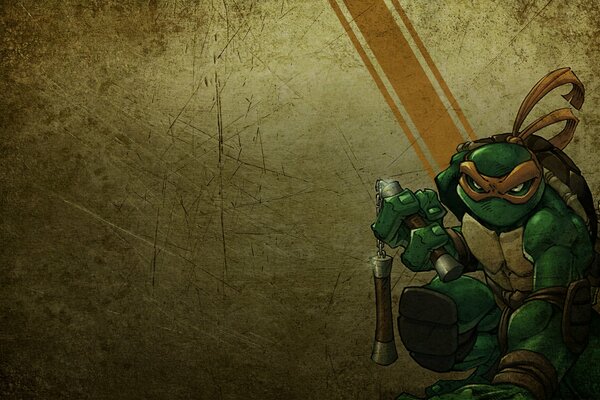 Kunst von Michelangelo aus der Zeichentrickserie über Ninja Turtles