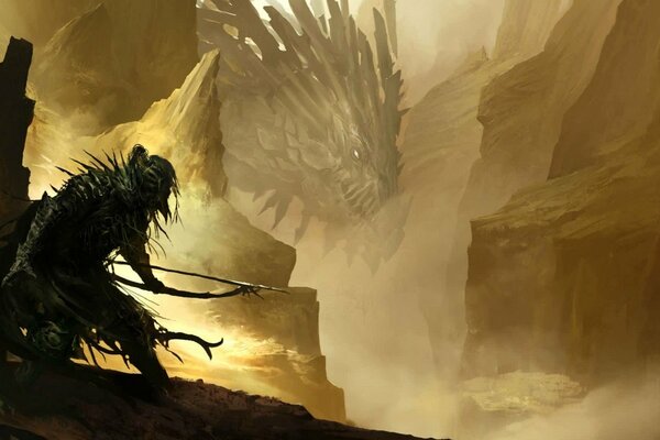 L Archer chasse le dragon dans la gorge