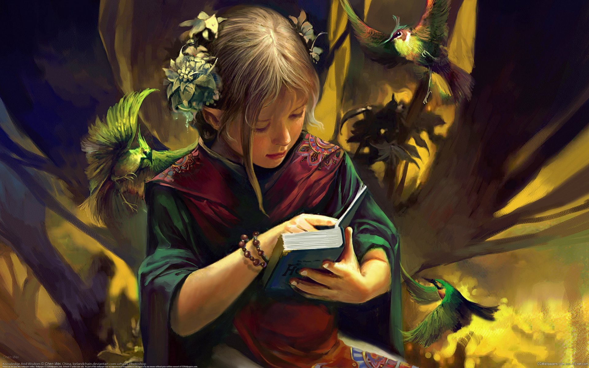 fantasy girl elf childhood tender trust