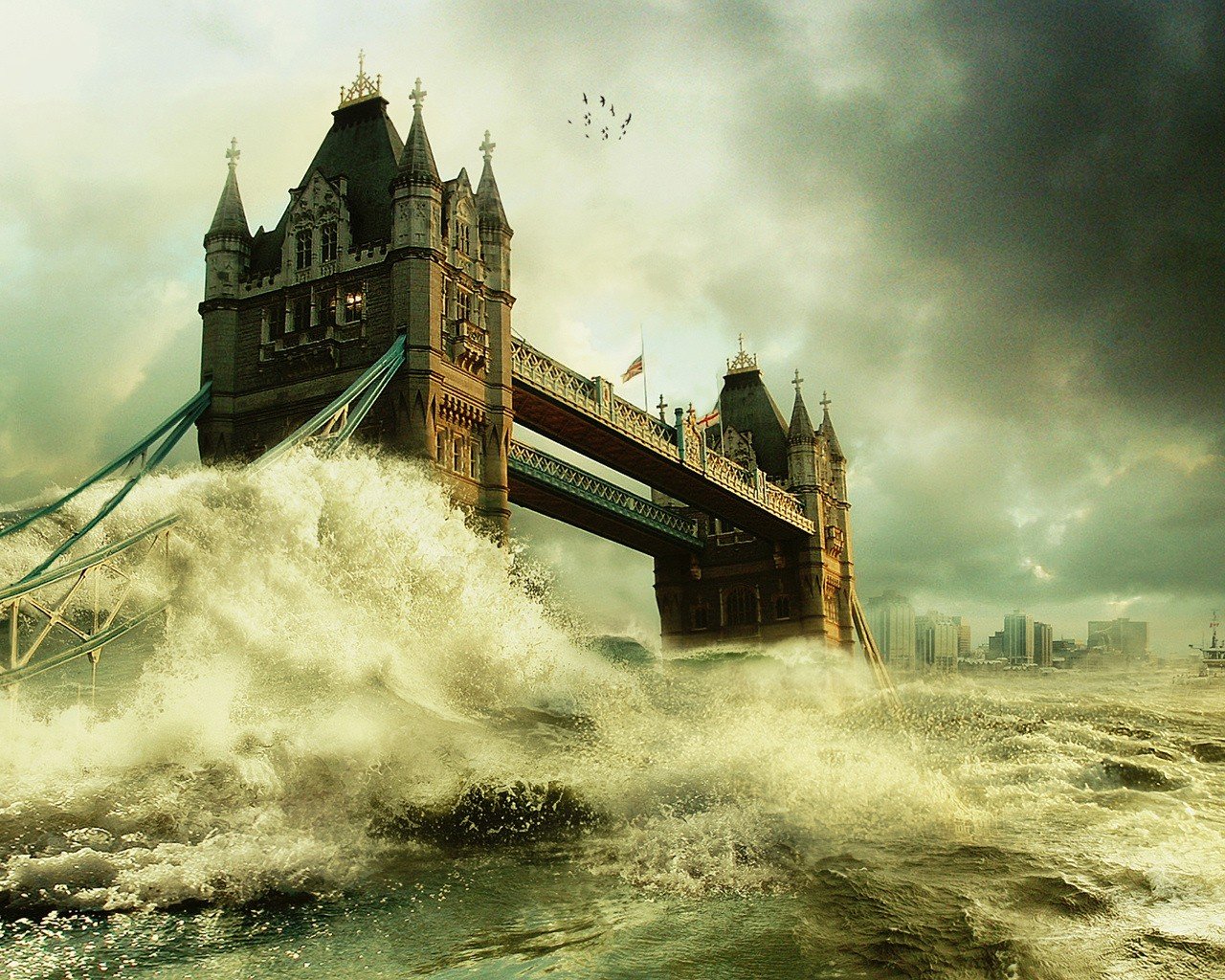 london flood bridge