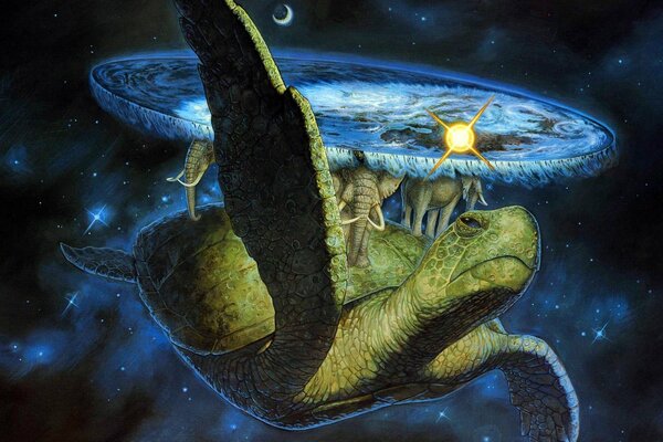 Le monde plat de Terry Pratchett sur la tortue