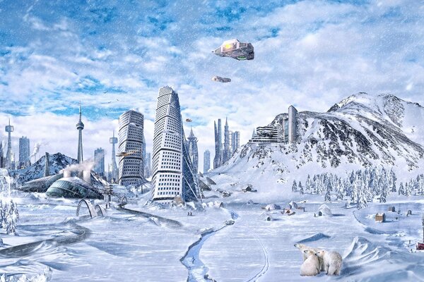 The end of the world ice age in the city