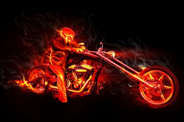 Ghost Rider sur noir