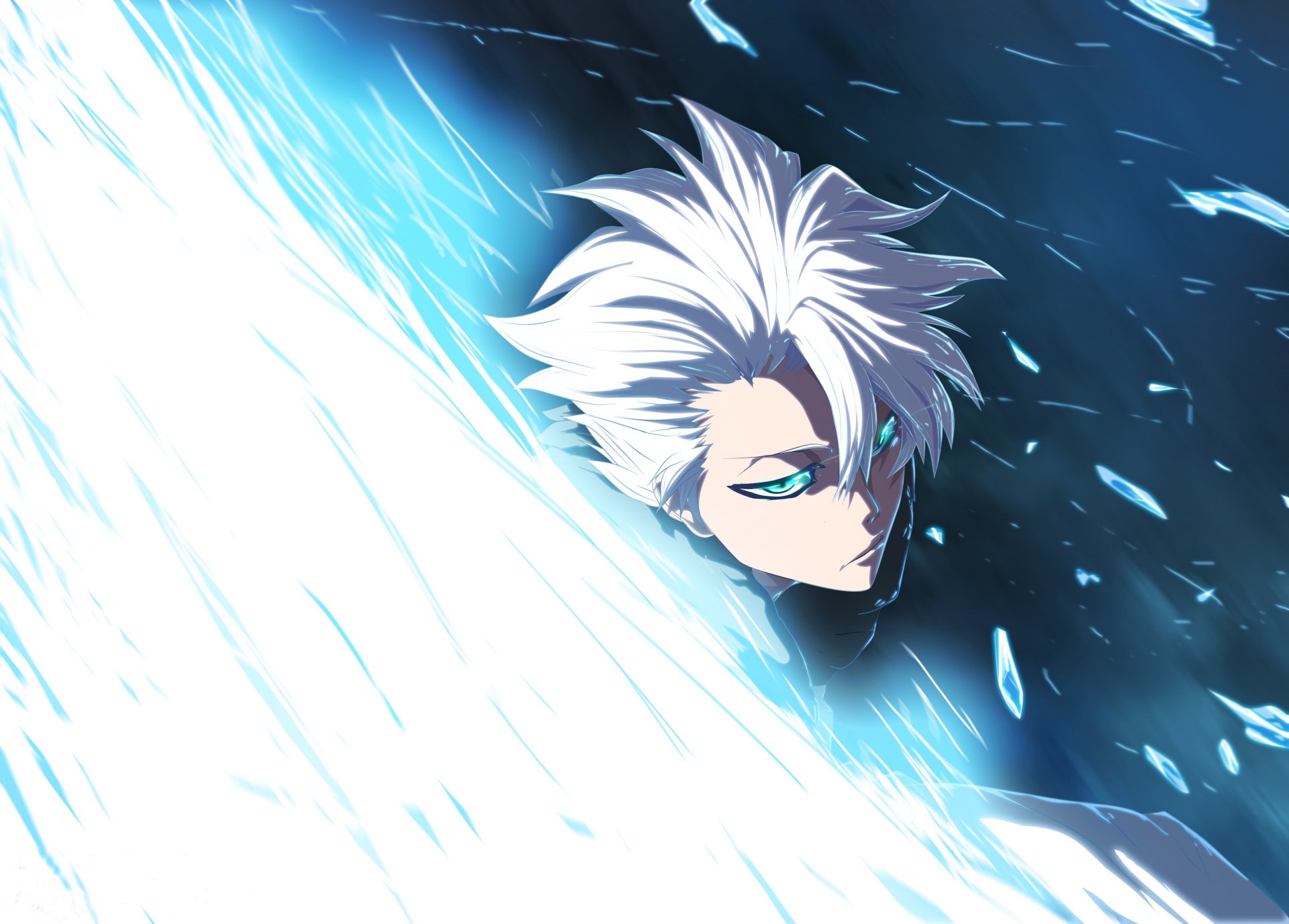 toshiro hitsugaiyu bleach anime shinigami chłopiec sztuka