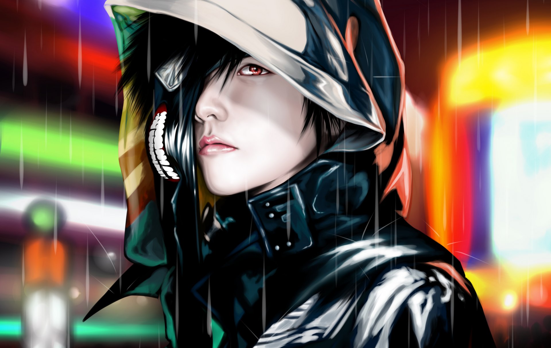 tokyo ghoul tokyo ghoul guy mask rain hood