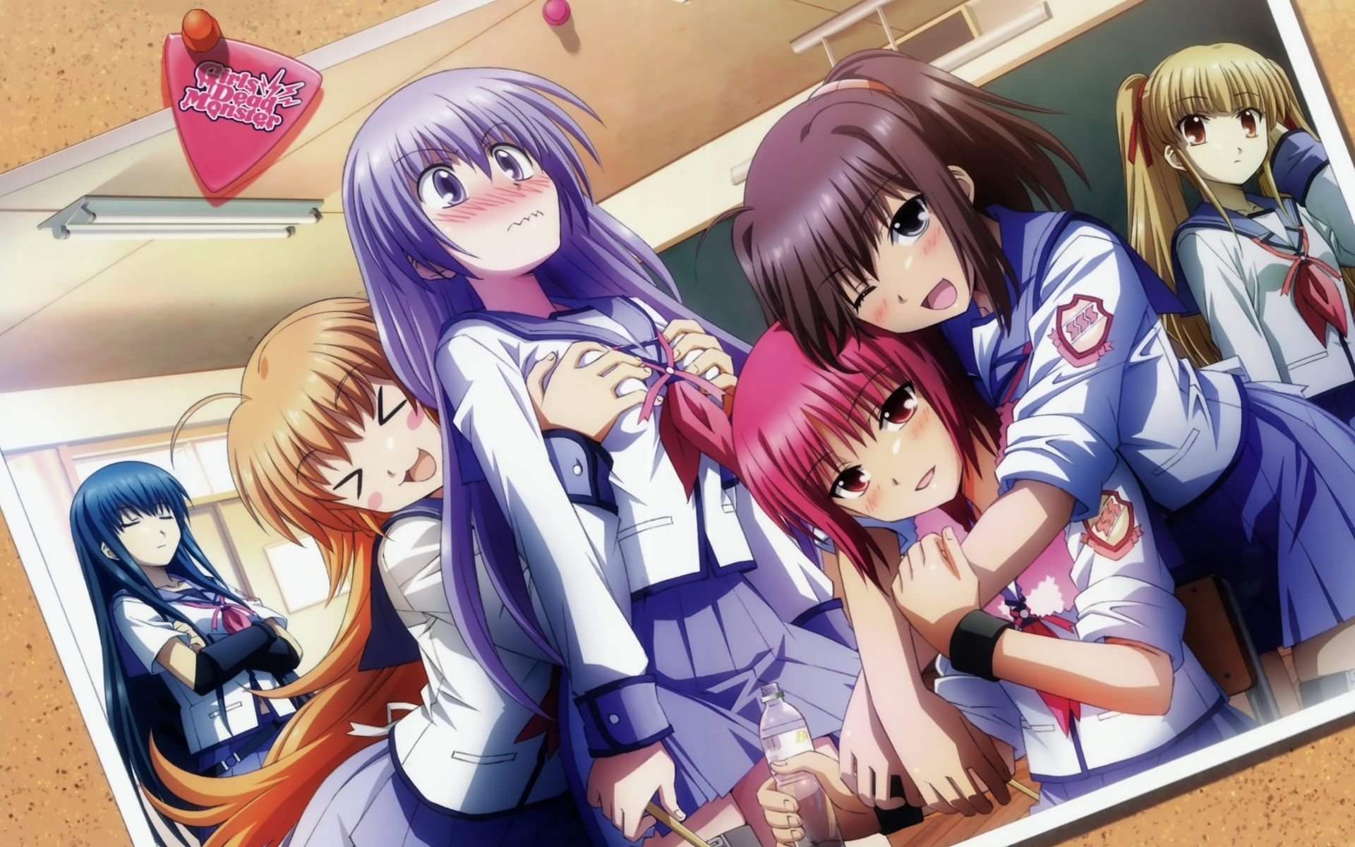 девушки школьницы подружки ангельские ритмы ритмы ангела angel beats аниме