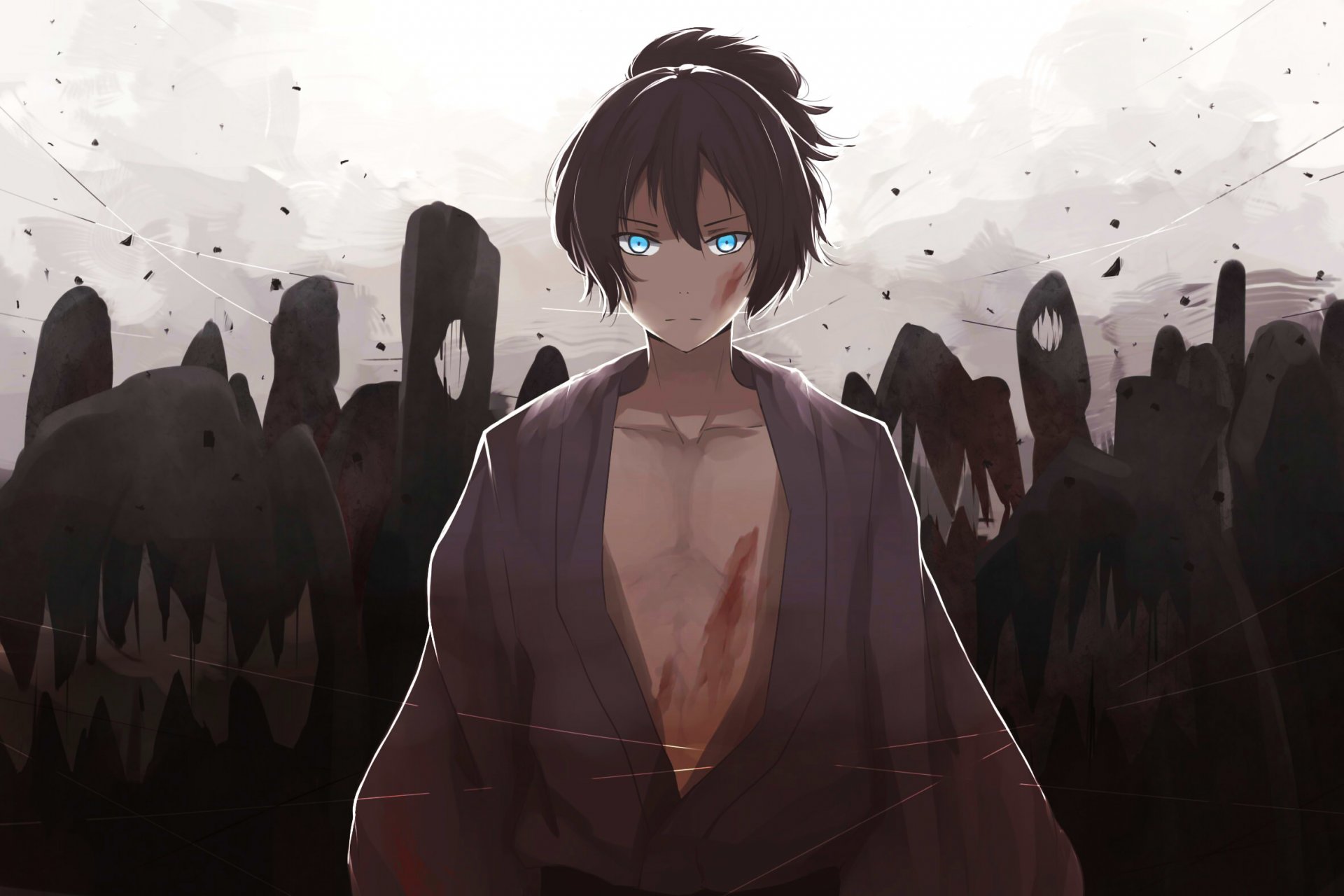 kunst gkn levi anime noragami yato freund blut