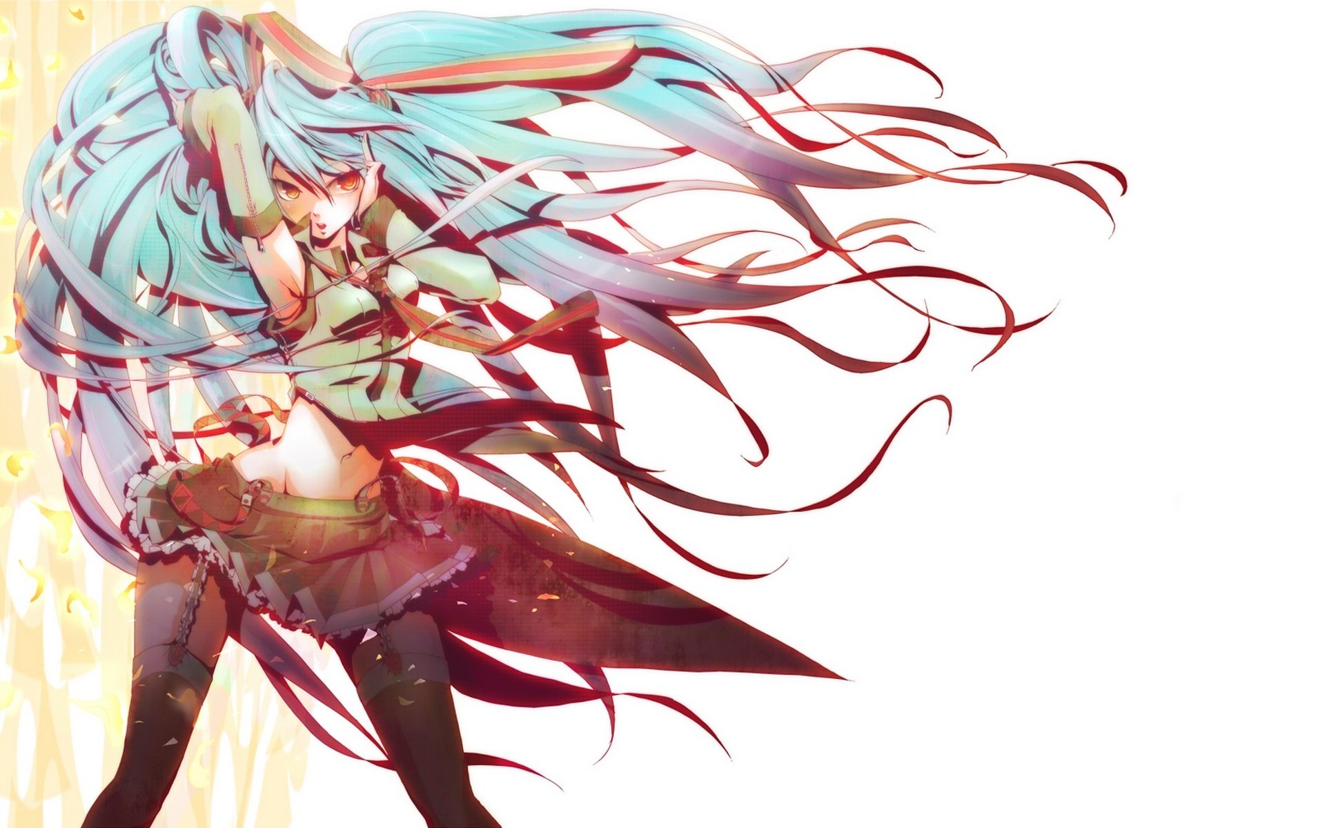 vocaloid hatsune miku fille art cheveux forme vocaloid cravate