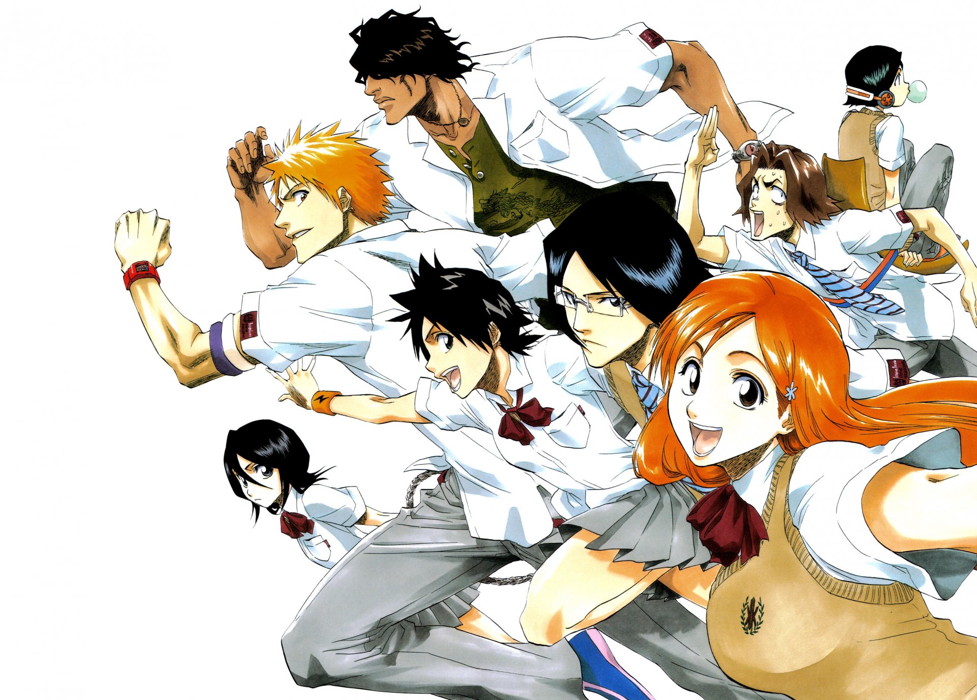 bleichmittel uryuu isis orihime inoue tatsuki arisawa rukia kuchiki ichigo kurosaki yasutora sado