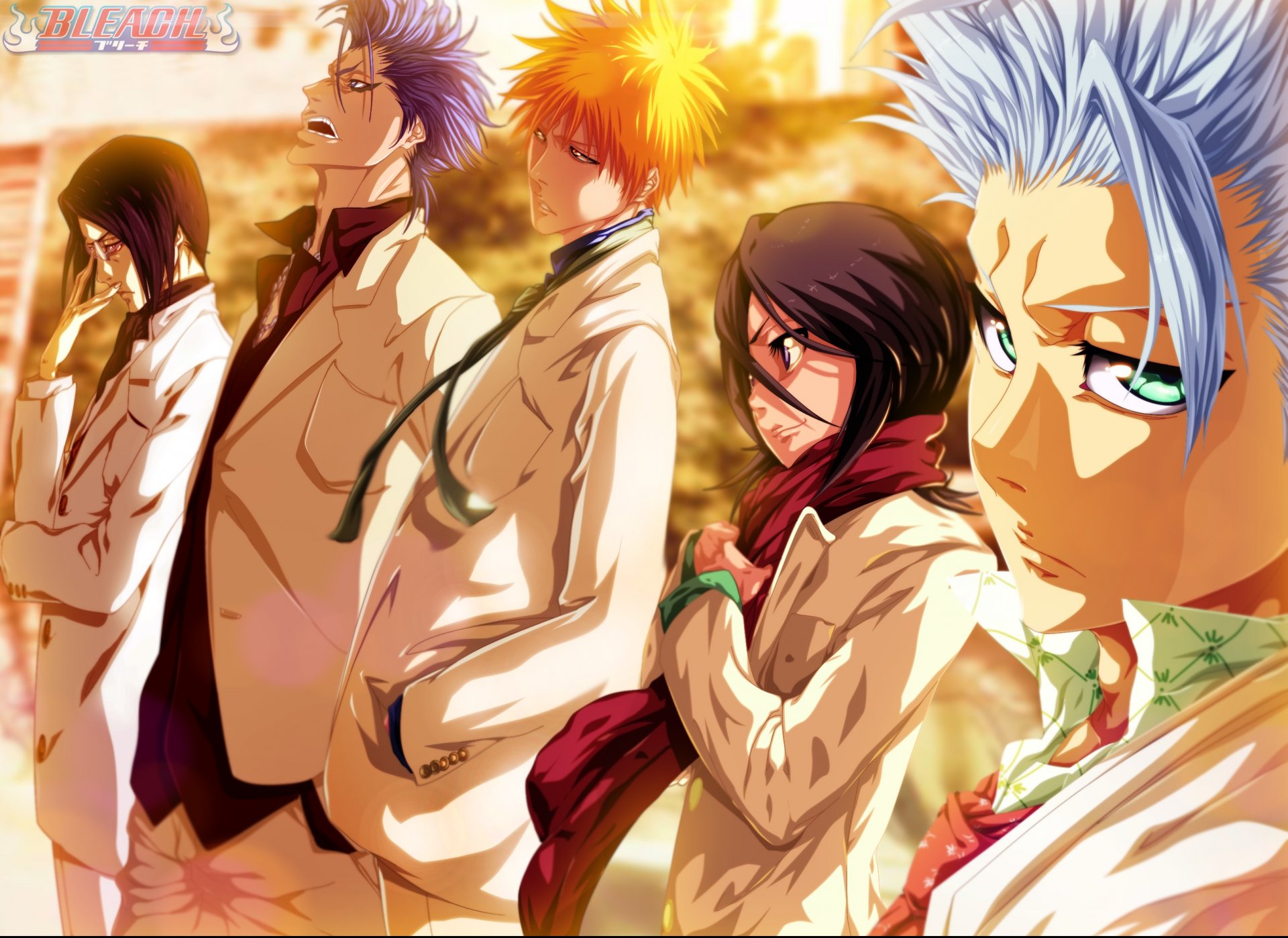 rukia kuchiki ichigo kurosaki uryuu ishida bleach grimmjow jaegerjaquez toshiro hitsugayu anime arte