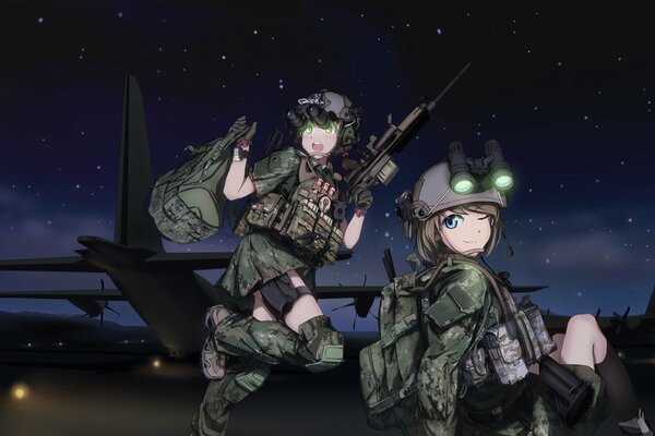 Anime dos chicas soldados