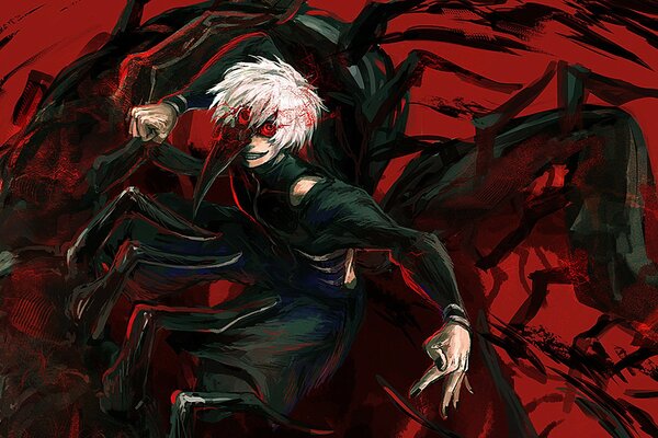 Kaneki Ken en forma de Ghoul