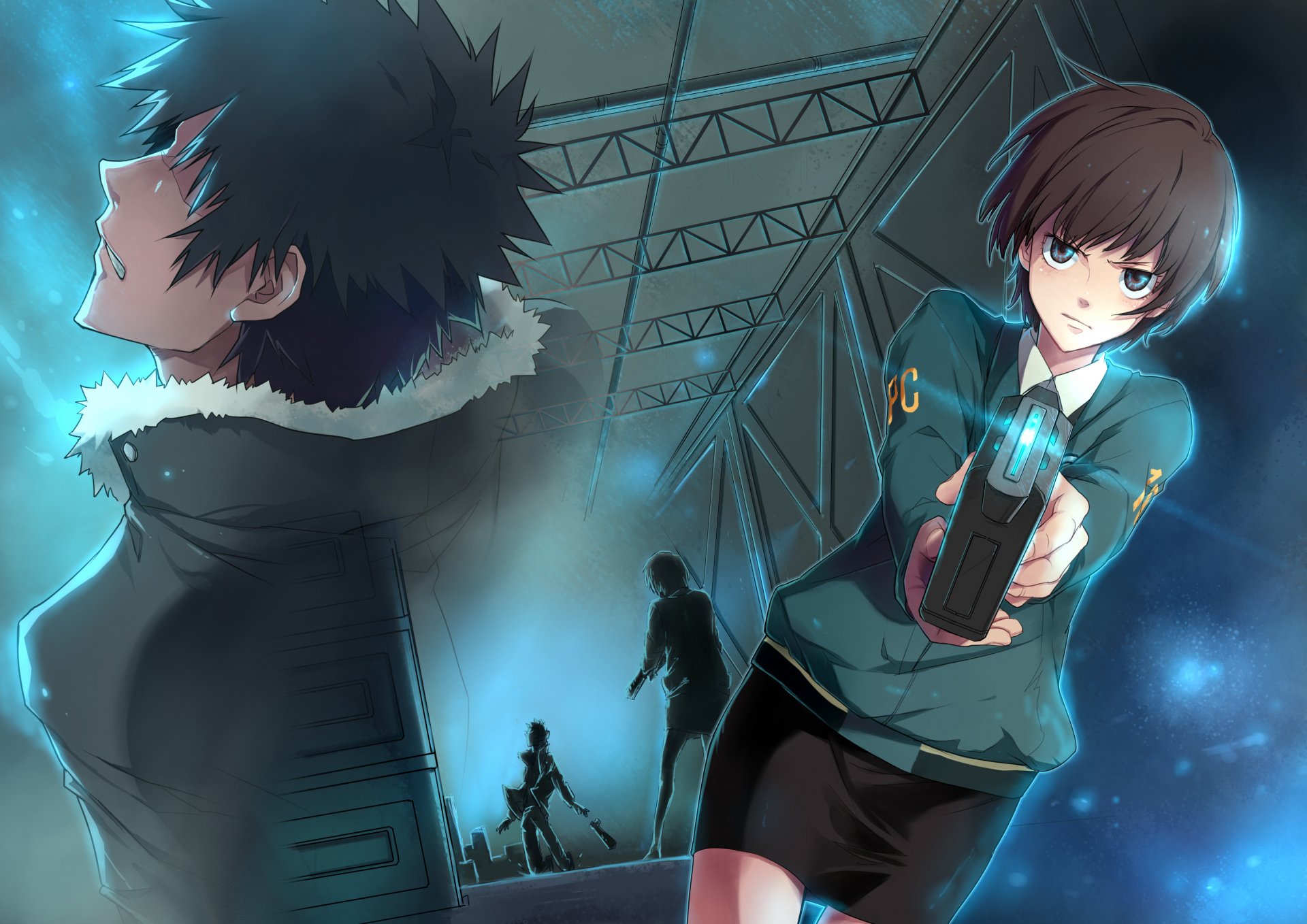 psycho-pass kougami shinya tsunemori akane guy girl weapon