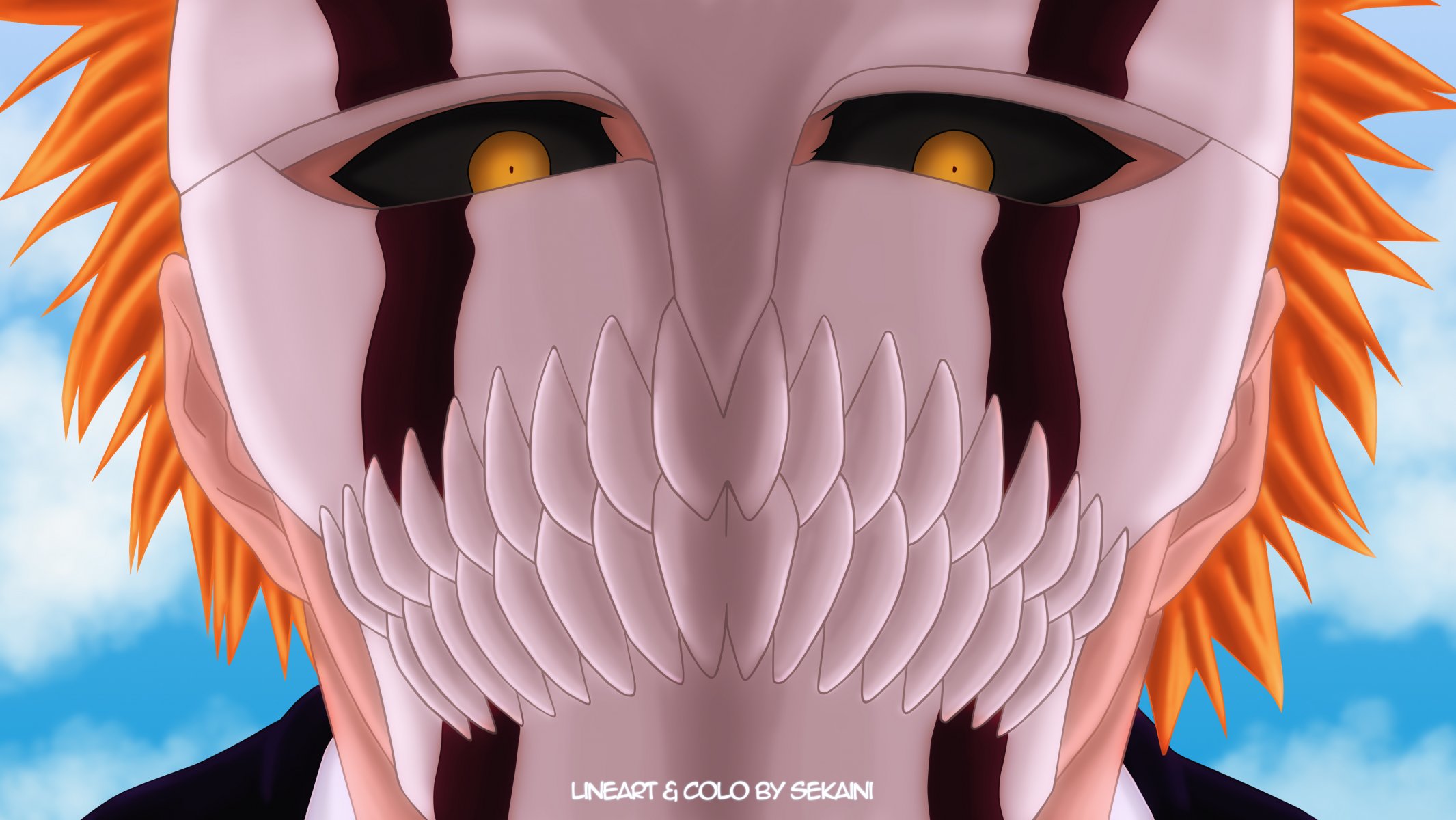 art sekaini guy ichigo kurosaki look mask shinigami bleach bleach