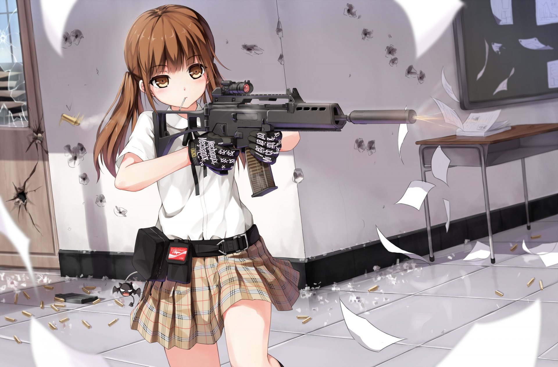 arte yuri shoutu chica armas mangas tablero marta