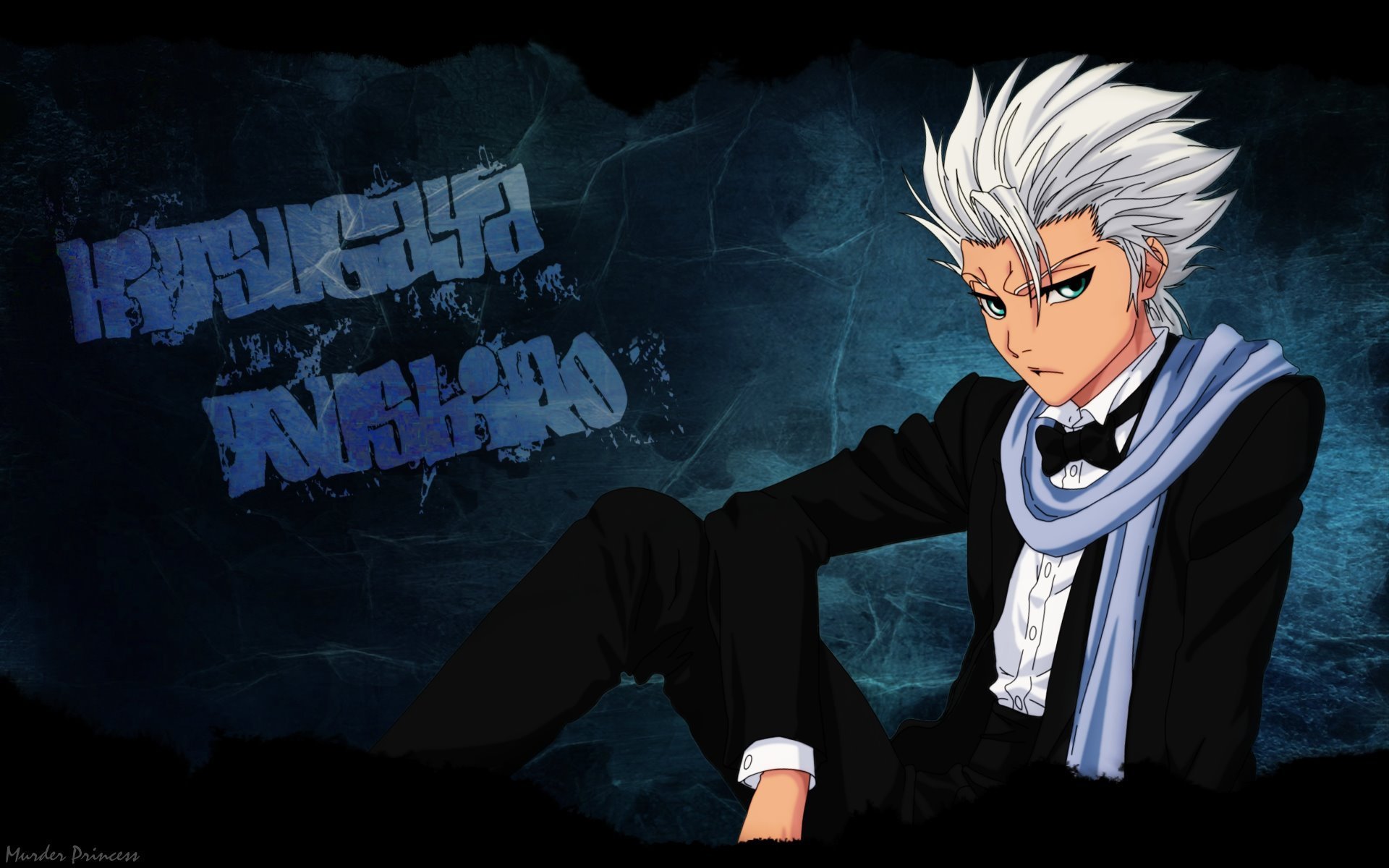 facet hitsugaya toushirou blond wygląd nastrój smoking szalik bleach bleach