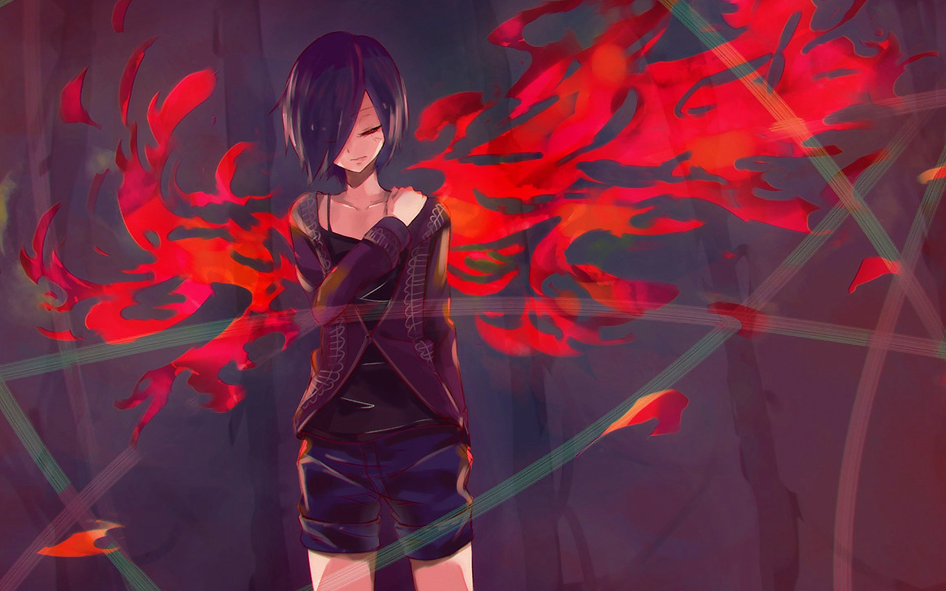 anime art tokyo ghoul tokyo ghoul kirishima touka fille