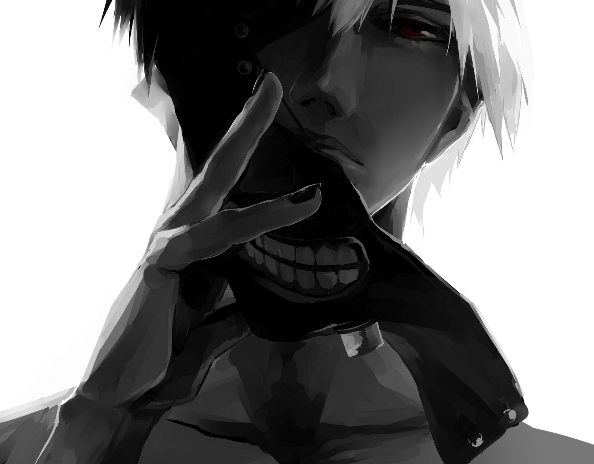 art gglemon anime tokyo ghoul tokyo ghoul kaneki ken guy monochrome masque