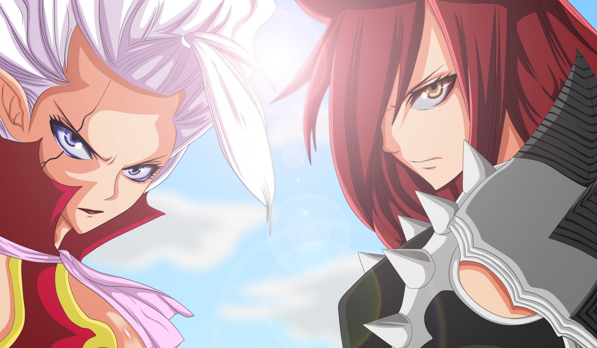 art sleipneir anime bajka o fairy tail bajka erza scarlet mirajane strauss dziewczyny