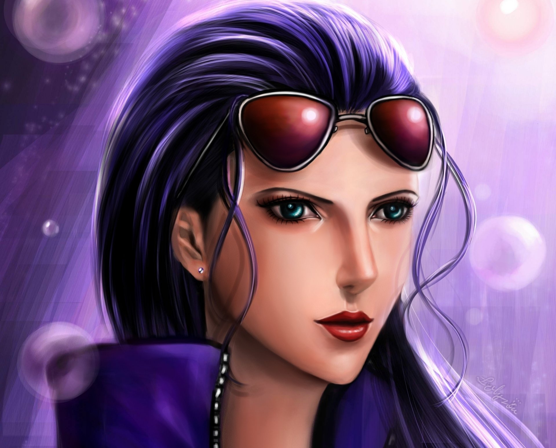 art lilyzou girl nico robin view sunglasses one piece van ipr