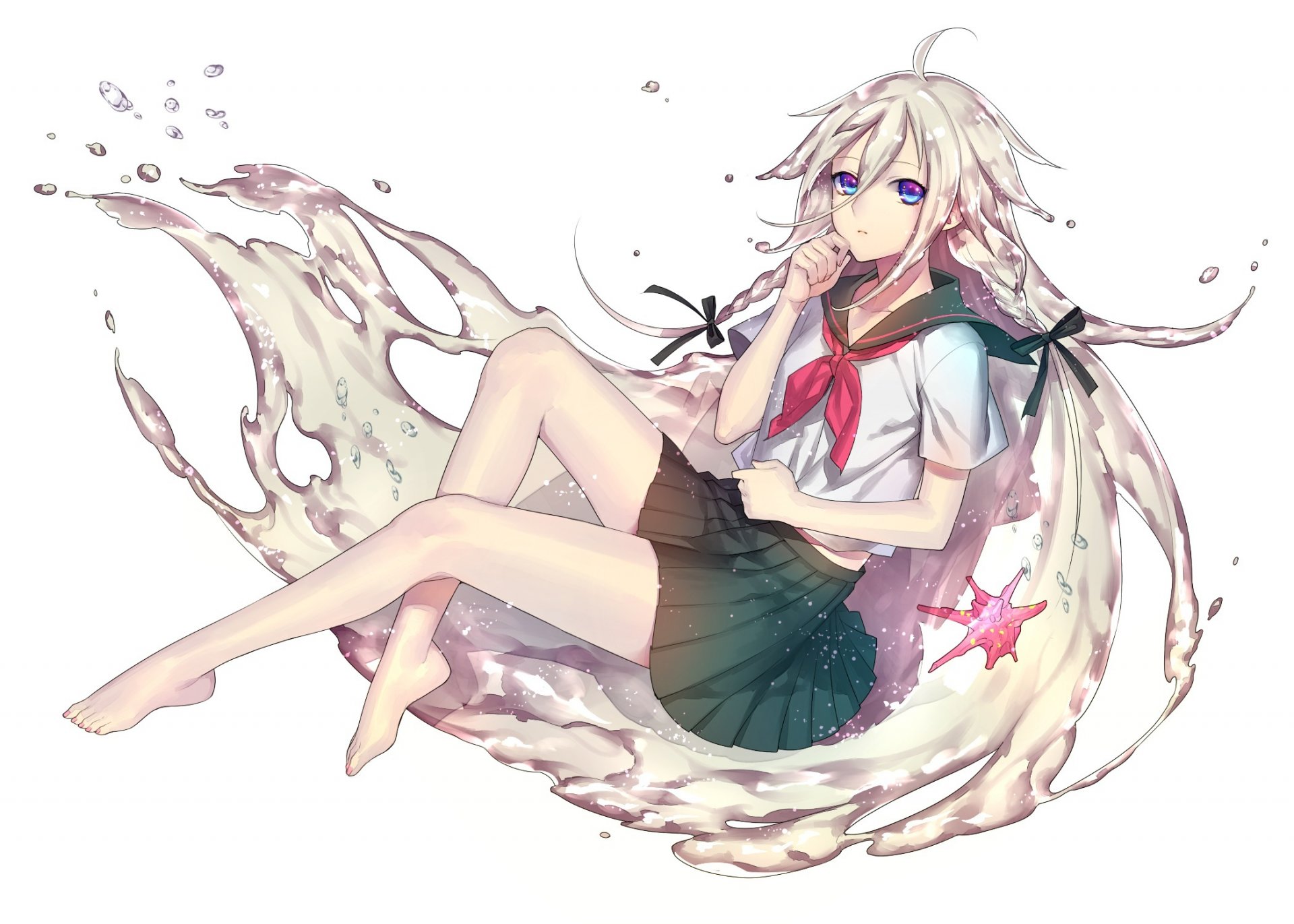 arte tayuya1130 vocaloid ia chica botella vocaloid coletas burbujas