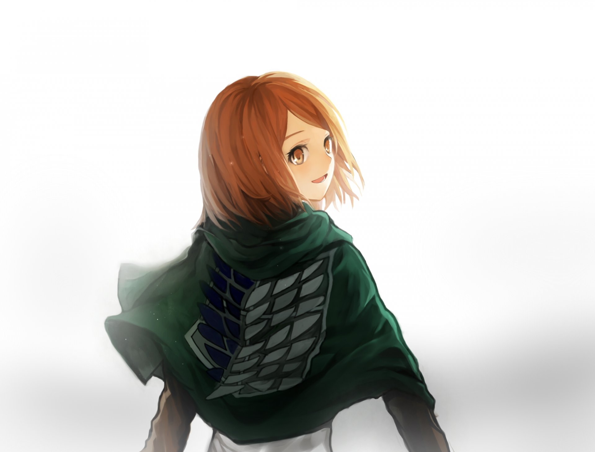 art medllia fille petra ral regard sourire manteau shingeki pas kyojin