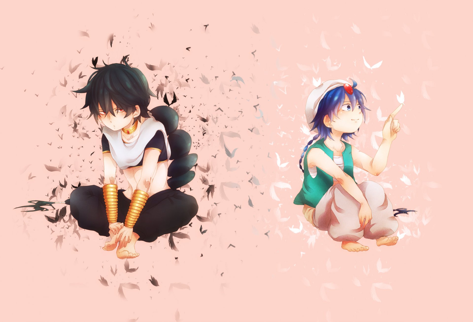 art anime magi the labyrinth of magic aladdin judal man bird