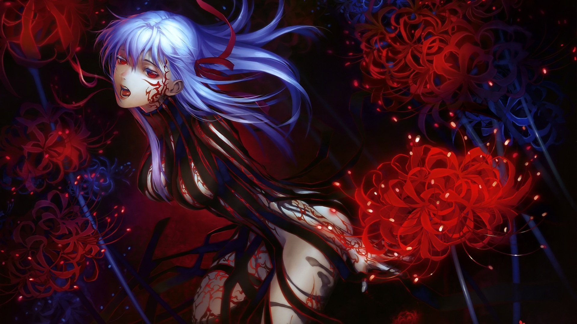 anime art girl fate/stay night dark matou sakura matou sakura yamanaka kotetsu