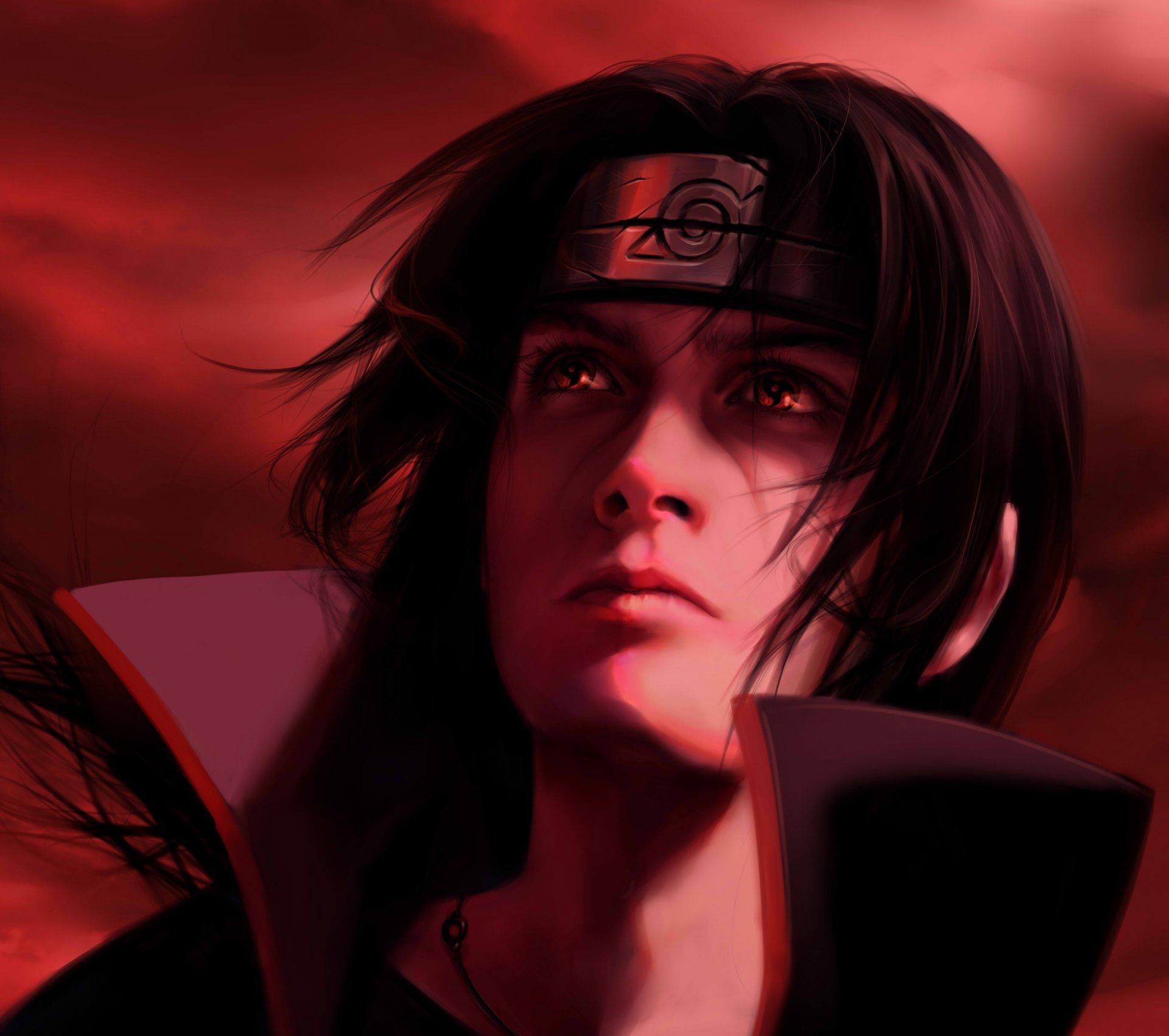 art olggah naruto itachi uchiha mangekyou sharingan