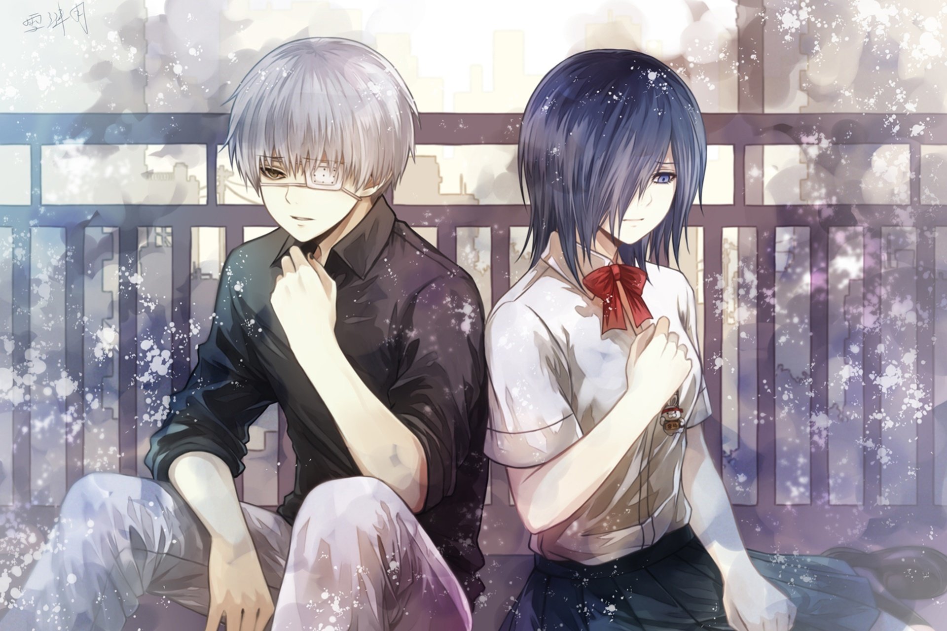 anime arte ghoul de tokio ghoul de tokio ken kaneki kirishima touka