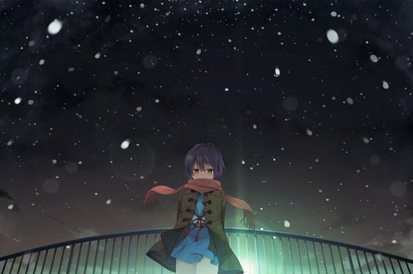 Anime loneliness in the cold