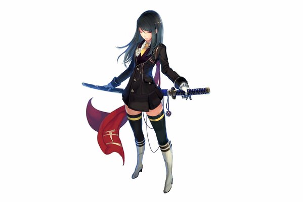 Chica con espada anime arte