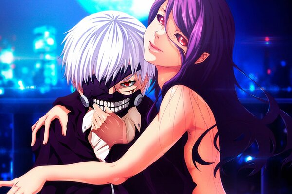 Tokyo Ghoul di Kaneki Ken e Kamishiro Rize