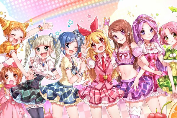 Muchas chicas de anime