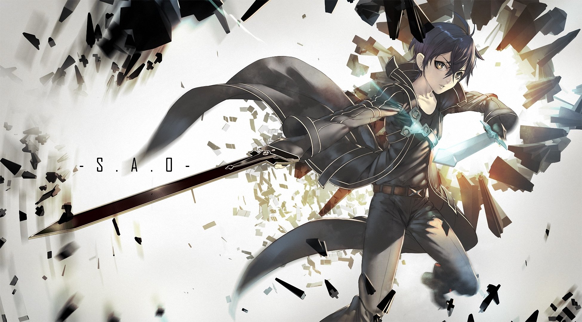 art sumiobunnya sword art online kirigaya kazuto guy sword