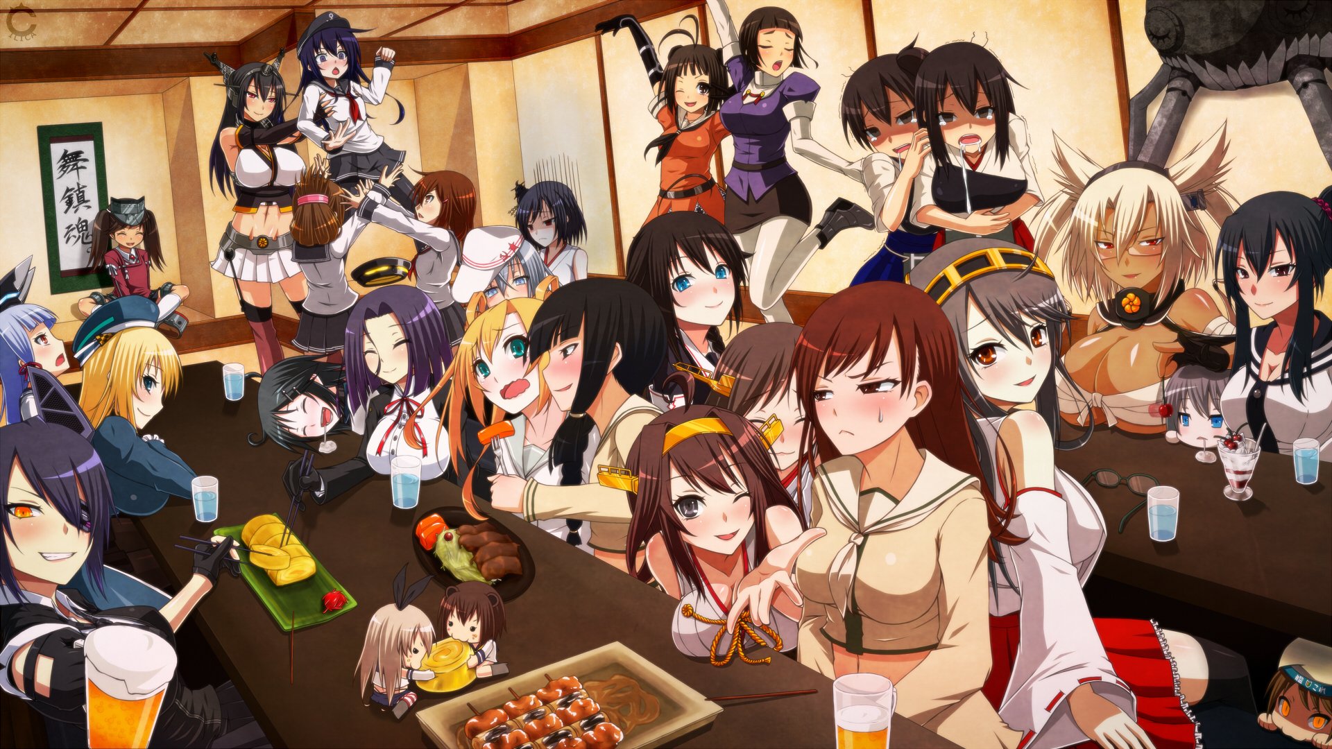 kantai sammlung shimakaze zerstörer kongou schiff haruna schlachtschiff atago schwerer kreuzer mount-klasse flugzeugträger tenryuu leichter kreuzer hibiki zerstörer nagato schiff kaga flugzeugträger tatsuta leichter kreuzer hiei schlachtschiff inazuma zerstörer