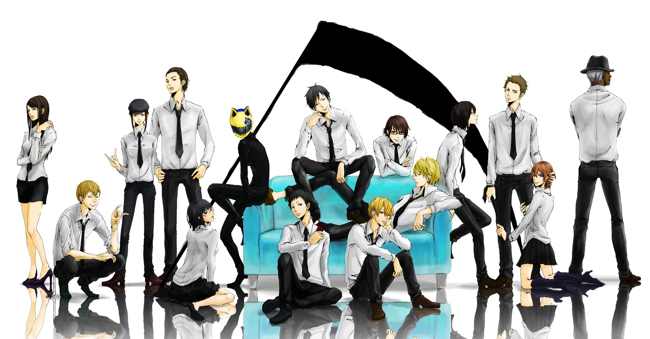 dyurarara durarara ryugamine mikado masaomi kida shizuo izaya solti sonohara henry characters art