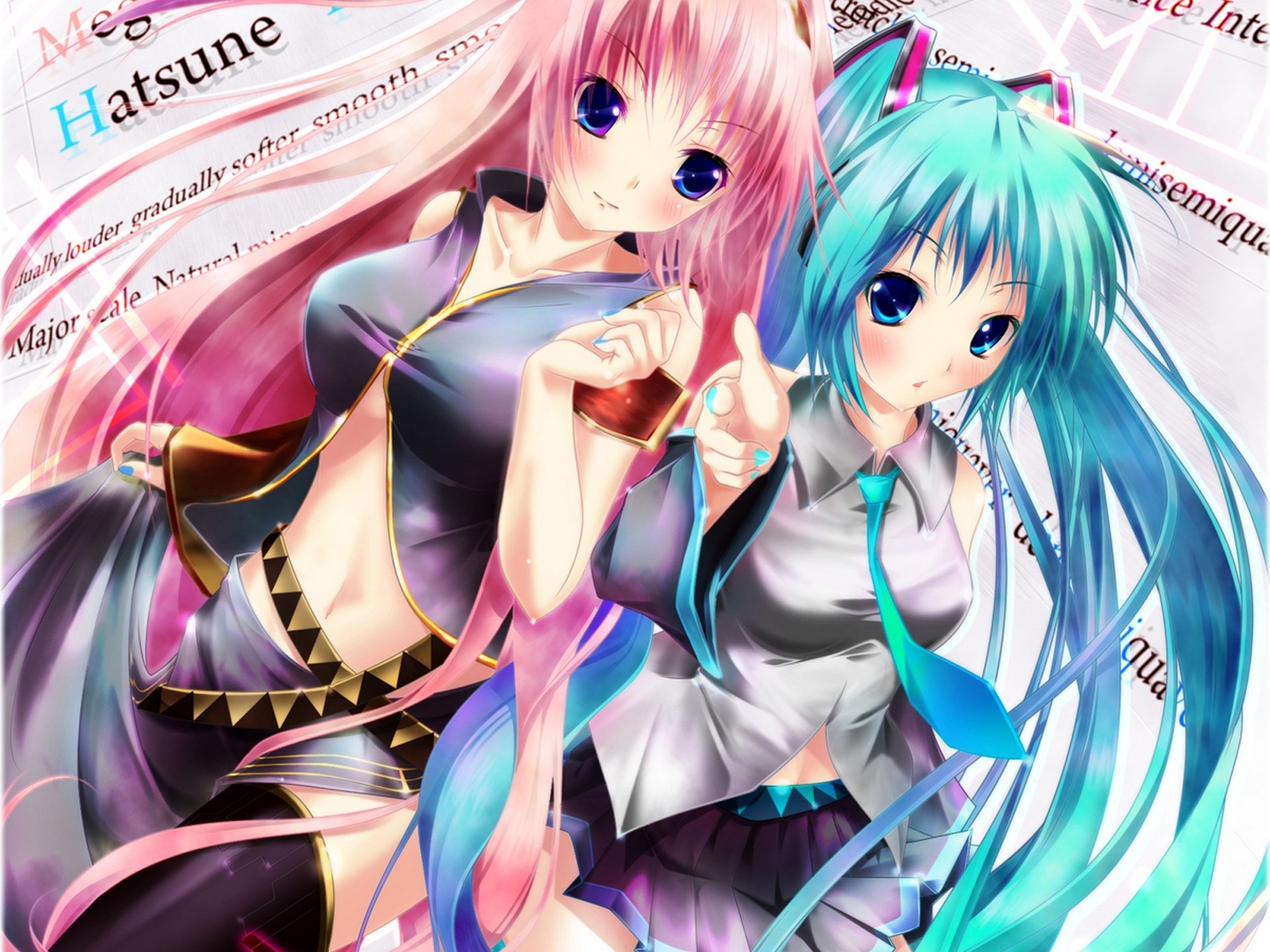 arte nironiro vocaloid hatsune miku megurine luka chicas vocaloid auriculares