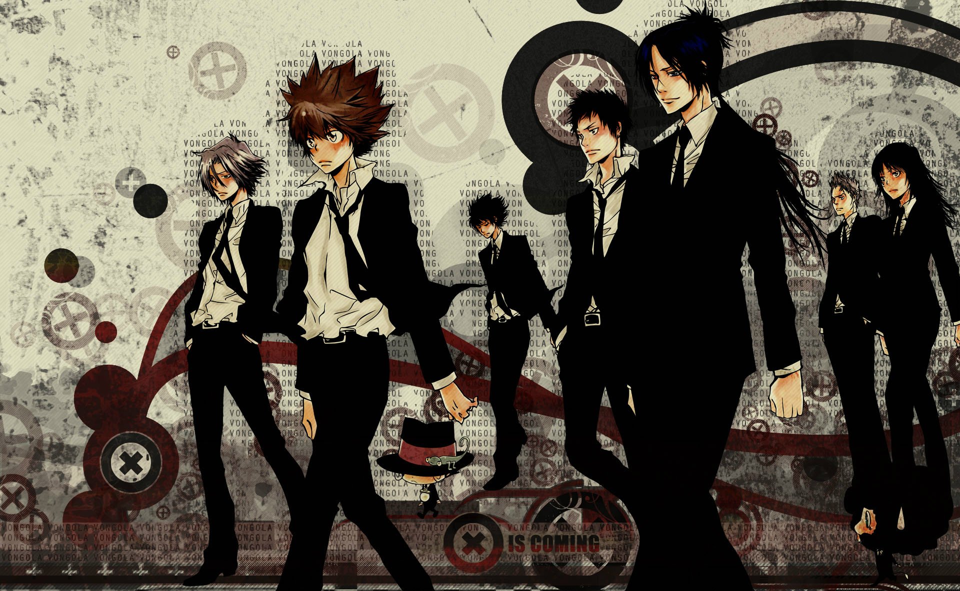 учитель-мафиози реборн katekyo hitman reborn савада тсунаёши sawada tsunayoshi семья вонгола персонажи арт искусство гокудэра рокудо мукуро реборн ямомото такеши лар милч ламбо хибари