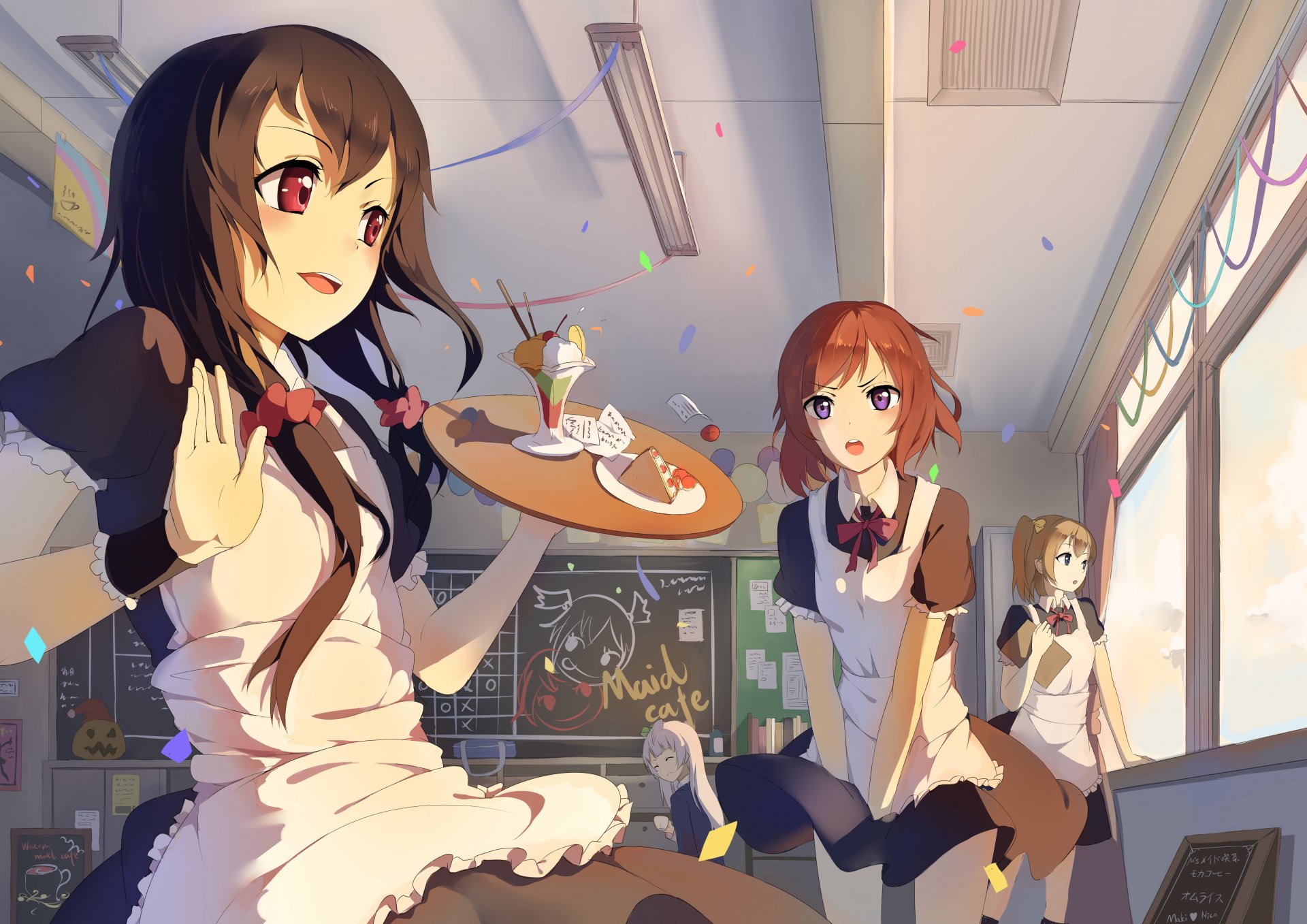 arte gensou kuro usagi anime love live non scuola idol progetto kousaka honoka minami kotori nishikino maki yazawa nico ragazze ragazze della scuola uniforme