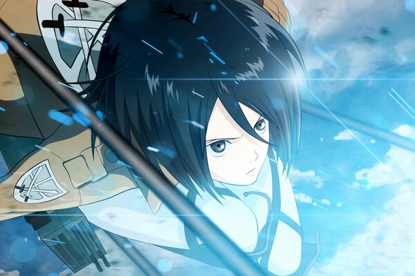 Anime girl Mikasa Attack of the Titans