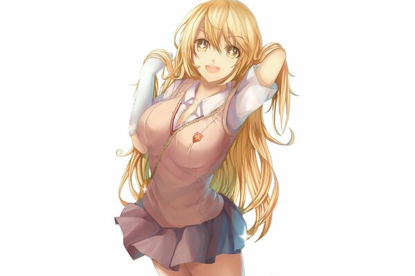 Anime girl with big breasts