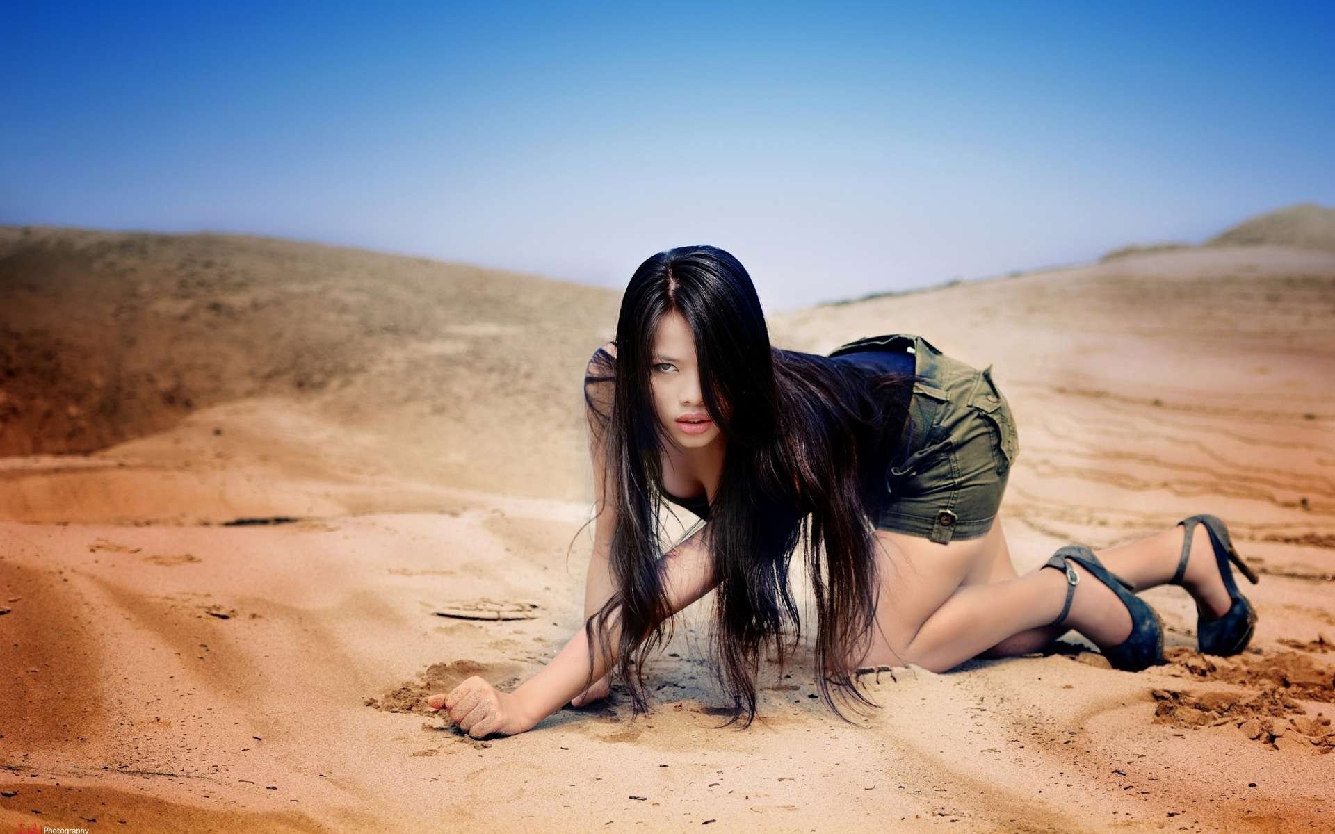 brunette asian desert