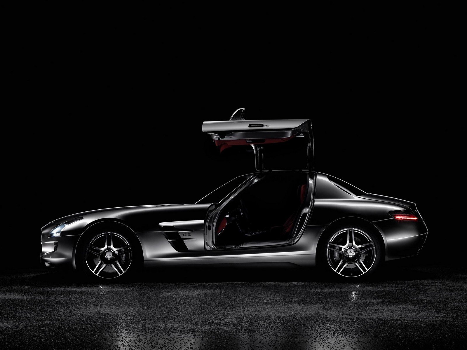 mercedes amg sls63 nero vista laterale